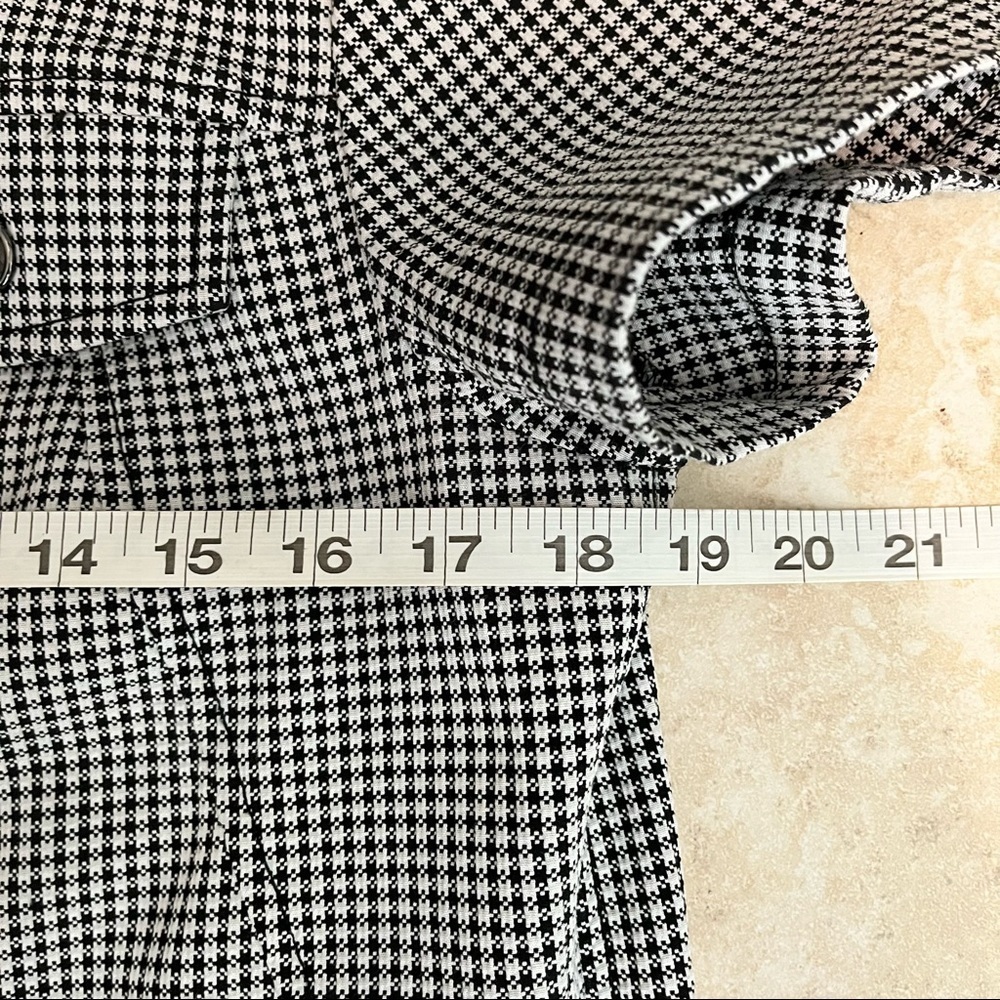 W By Worth Houndstooth 1/2 Button Drop Waist Shif… - image 8